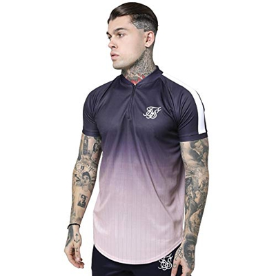 Sik Silk SS-14952 Baseball T-Shirt - Dusk Fade Large Navy
