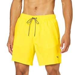 PUMA Mid-Length Men's Swimming Shorts-Visible Drawcord Pantalones Cortos para Tabla, Amarillo, XXL para Hombre en oferta