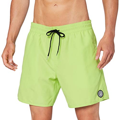 Volcom Lido Solid Trunk 16 Bañador, Hombre, Hilighter Green, S