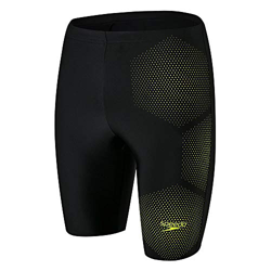 Speedo Tech Placement Jammer Am Bañador, Hombre, Black/Fluo Yellow, 34 precio