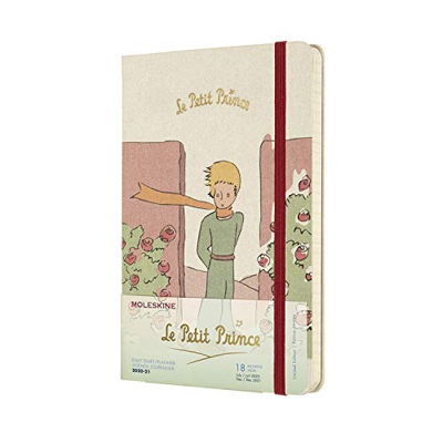 Moleskine - Agenda Diaria de 18 Meses 2020/2021, "El Principito" Edición Limitada, Diseño de Rosas, Tapa Dura, Tamaño Grande 13 x 21 cm, 608 Páginas