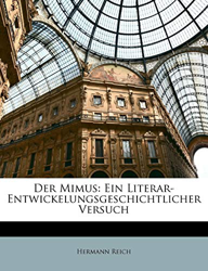 Der Mimus: Ein Literar-Entwickelungsgeschichtlicher Versuch precio