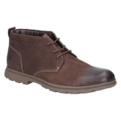 Hush Puppies - Botines Casuales de Piel Tyson Chukka para Chico Hombre (46 EU) (Marrón)