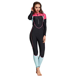 Surfing - Bañador para mujer, mono de buceo, bañador de una pieza, surfing, patchwork, bloc de colores, color azul en oferta