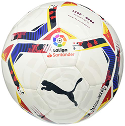 PUMA LaLiga 1 Accelerate MS Ball Balón de Fútbol, Unisex-Adult, White-Multi Colour, 5 precio
