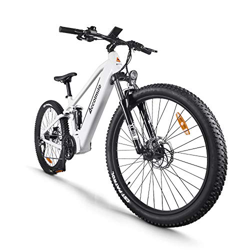 Bicicleta de montaña eléctrica de 27,5 pulgadas, motor eléctrico central BAFANG 48V 750W, con batería de litio extraíble de 12,8 Ah, sistema de frenos características