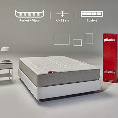 Pikolin Veza Colchón de muelles ensacados y viscoelástica premium, 150x190