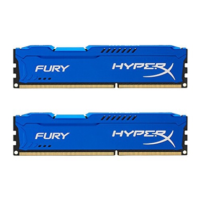 HyperX Fury - Memoria RAM de 16 GB (1600 MHz DDR3 Non-ECC CL10 DIMM, Kit 2x8 GB), Azul