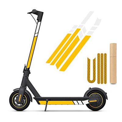 SGMY - Adhesivo reflectante para scooter Xiaomi Mijia M365 E-Scooter y Ninebot Es1/Es2/Es4 (amarillo amarillo blanco)