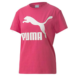 PUMA Classics Logo tee Camiseta, Mujer, Rosa, L en oferta