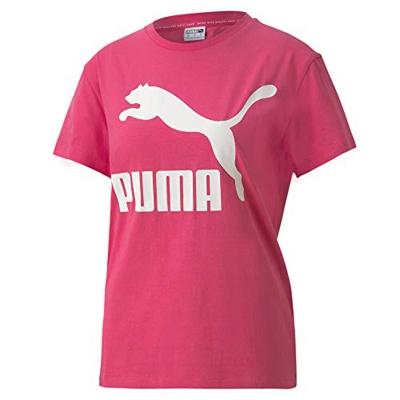 PUMA Classics Logo tee Camiseta, Mujer, Rosa, L