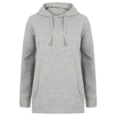 Skinni Fit - Sudadera Oversized Unisex (XXS) (Gris Jaspeado)