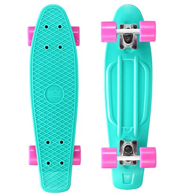 Star-Skateboards - 60-RT-01-PLBY - Caribbean and Glam Berry - Monopatín, Color Turquesa
