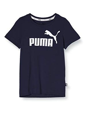 PUMA ESS Logo B Camiseta, Niños, Peacoat, 110