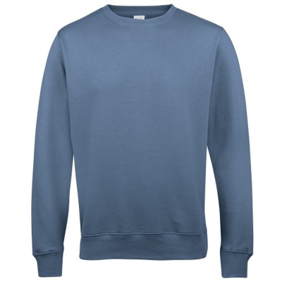 AWDis - Sudadera Lisa con Cuello Redondo Unisex (M) (Azul Militar)