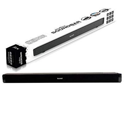 BIWOND JoyBox SoundBar TV 28W Sonido Extra Bass (Cine en casa, Bluetooth, Doble Entrada AUX, Sonido Envolvente, Mando, Indicador LED) - Negro