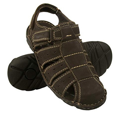 Zerimar Sandalias Hombre | Sandalias Trekking Hombre | Sandalias Hombre Senderismo | Sandalias Hombre Cuero | Sandalias Hombre Verano | Color Marron T