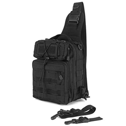Selighting Mochila Táctica Bandolera Hombre, Bolsa de Pecho de Deporte al Aire Libre Mochila Multifuncional para Cazar, Acampada y Senderismo (Negro) en oferta