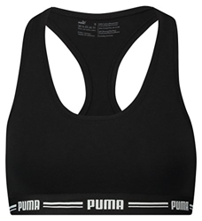 PUMA Iconic Racer Back Bra 1P Ropa Interior, Negro, Extra-Small para Mujer precio