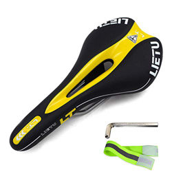 Asiento de Bicicleta, Sillín de Bici de Montaña Cómodo, Sillín de Ciclismo Portátil para MTB, Bicicleta de Carretera, Bicicleta Urbana en oferta