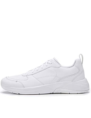 CARE OF by PUMA Zapatillas bajas informales en cuero para hombre, Blanco, 39 EU