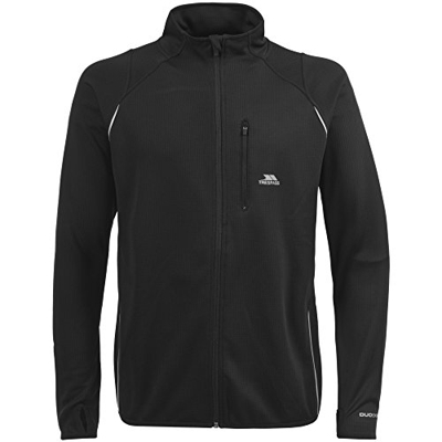 Trespass - Chaqueta Deportiva de Secado rápido Modelo Whiten para Hombre Caballero (XS) (Negro)