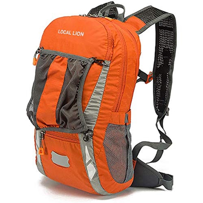 Local Lion Mochila 20L de Ciclismo Montaña Senderismo Macutos Trekking Camping al Aire Libre Nylon con Cubierta de Lluvia para Hombres y Mujeres