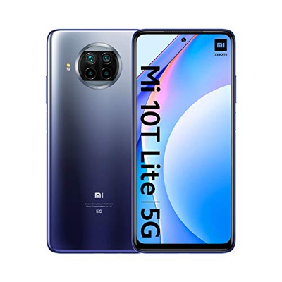 Xiaomi Mi 10T Lite 5G - Smartphone 6+64GB, 6,67" FHD+ DotDisplay, Snapdragon 750G, Cámara cuádruple de 64 MP con IA, 4820 mAh, Azul Atlántico (Versión