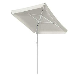 UISEBRT 200 x 125 cm Sombrilla playa rectangular plegable protección UV 50+ – Sombrilla de jardín terraza mercado para balcón, jardín, terraza características