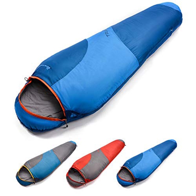 meteor Saco Dormir Tipo Momia con Capucha - Ideal para niños en Viaje Camping Funda vivac Festival Hotel Acampada Senderismo al Aire Libre Portátil co