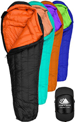 Hyke & Byke Eolus 800 Saco de Dormir de Plumón Ultraligero Momia -10ºC y -15ºC - Saco de Dormir Adulto con Base ClusterLoft - Camping Accesorios Bajas precio