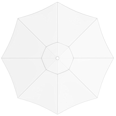 paramondo Tela de Recambio para Sombrilla Parasol INTERPARA, Incl. Air Vent (3,5m / Redonda), Blanco