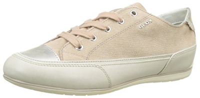 Geox D New MOENA D, Zapatillas para Mujer, Beige (Skin/Off White C8116), 40 EU