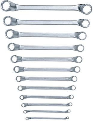 KS Tools 517.0250 - Desplazamiento doble juego llave anular, 12 PC, 6x7-30x32mm