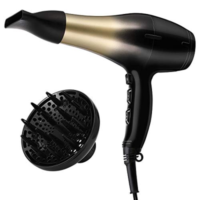 KIPOZI Secador Pelo Ionico para Eliminar el Aspecto Frizz del Cabello, Secador Profesional de DC Motor de 1800W, Potente Flujo de Aire, Ligero Peso, B