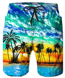 Idgreatim Short de Bain à séchage Rapide pour Homme Short de Bain avec Cordon de Serrage Ajustable et Poches Skull Print XL características