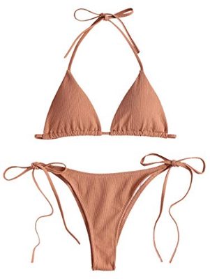 ZAFUL - Bikini acolchado para mujer Arena del desierto. S