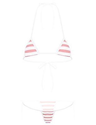FEESHOW - Conjunto de lencería para mujer de algodón suave estilo kawaii 2# Rosa Talla única