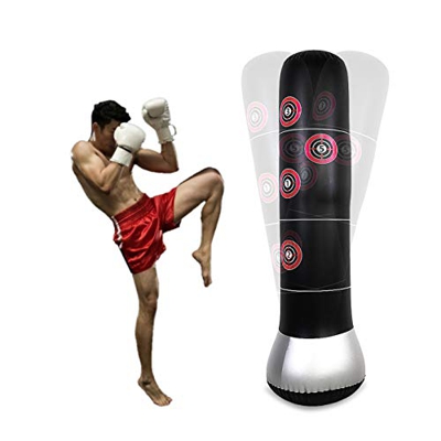 Dioche Saco Boxeo, Inflable Estrés Punch Torre Velocidad Bolsa Gimnasio Torre de Perforación Bolsa Soporte Torre Boxeo, con la Bomba del Pedal del Inf