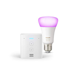 Echo Flex + Bombilla inteligente LED Philips Hue White & Color, compatible con Bluetooth y Zigbee, no se requiere controlador en oferta