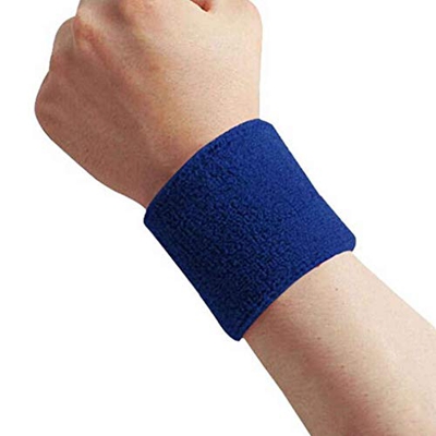 Gankmachine 1x Unisex Tela de Toalla de algodón Sweatband de Pulsera Deportivo de Tenis el Wristband Sudor Yoga Azul