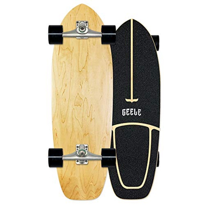 Surfskate Skateboard Carving Drop-Through Freeride Skate Cruiser Boards, Completo arce tablero 78×24cm, Rodamientos de Bolas ABEC Alta velicidad, 7 ca