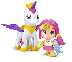 Pinypon - Estrella y Unicornio Volador, color/modelo Surtido, 32 Pequeños Accesorios (Famosa 700014082) características