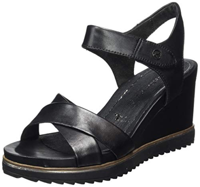 Tamaris 1-1-28350-24, Sandalia con Pulsera Mujer, Negro Black Lea Uni 008, 40 EU