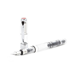 TWSBI Diamond Clear 580 Plumín F, pluma estilográfica, de pistón, transparente características