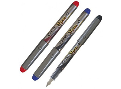 3 Plumas desechables Pilot VPEN SILVER, colores Azul, Negro y Rojo