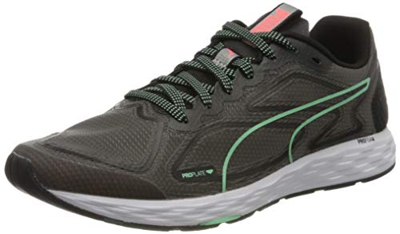 PUMA Speed 300 Racer 2 Wn's, Zapatillas para Correr de Carretera Mujer, Negro Black/Green Glimmer White, 36 EU