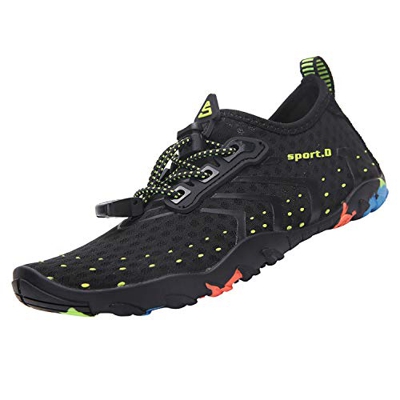 SAGUARO Zapatos de Agua para Niños Transpirable de Secado Rápido Antideslizante Natación Calzado Piscina Negro Gr.31