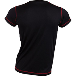 Padel Session Camiseta Tecnica Negro Rojo en oferta
