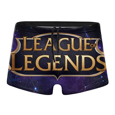 YYRR Fbxvdvdfcv League-O-F-Legends Tejido cómodo con Ligera Elasticidad Hombres 'Boxer Swimwear Black'